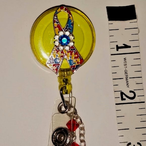 Autism Ribbon ID Badge Holder - Picture 3 of 8